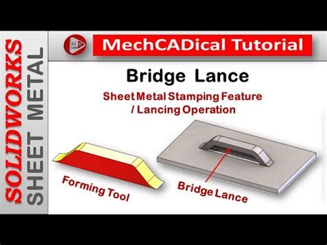 bridge lance sheet metal|lancing in sheet metal.